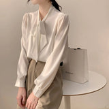 White Shirt Female Long Sleeve Spring Design Fashion Niche Shirt Professional