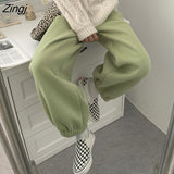 Harem Pants Women Solid Thick Warm Fleece Sweatpants Female Korean Hip Hop Loose High Waist Trousers Baggy Casual