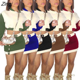 Women Tracksuit Biker Two Piece Set Color Patchwork Streetwear Shirt + Short Pants Mathing Set Clothes For Women