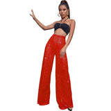 Women's High-Waist Fashion Sleeves Sleeves Loose-Ragging Wide Leg Pants Summer