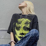Grunge Ghost Face Graphic T-ShirtOutfit