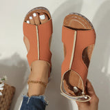 Slope Heel Sandals Women 2025 Summer Sandals New Thick Bottom Slope And Fish Mouth