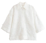 For Women's Clothing INS Explosive Temperament Tuxed Feather Shirt + Skirt