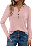 2025 Spring And Autumn Women's Long Sleeves V-Neck Shirt Home Business And Leisure Shirt