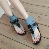 Cool Boots Women's Short Boots Flat-Bottomed Jacket And Sandals Roman High-Gang Belt Buckle Letter Retro Women's