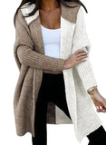 Hooded Knitted Cardigan Women's Long Sweater Women's Coat In The Autumn And Winter Of