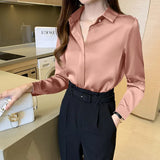 Women's Shirt Long Sleeve Fashion Woman Blouse 2023 Solid Top Female Shirts and Blouse Basic Ladies Tops OL Women