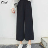 Women Spring Autumn New Arrival Wide Leg Trouser Soft Elegant Ulzzang Leisure All-match Lady Fashion Hot Sale Simple