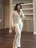 Spring And Summer New Sports Casual Women's Sexy Tight Long-Sleeved Horn Two
