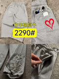 New Popular Fake Two Wide-Legged Trousers Poker Embroidered 2290 Series