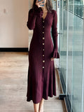 And Winter New French Elegant Jacket Dress Slim Skinny Knitting