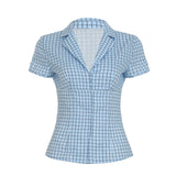 Design Style Buckle Shirt 2025 Summer Babes Ancient Early Slimming Leisure New