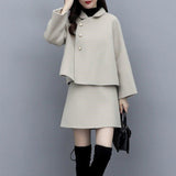 Autumn And Winter New Wool Coat Women's Temperament Small Fragrant Dress Short Dress Thin Casual Two