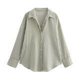 New Multi-Color Loose Casual Version Of The Provincial Silk Long-Sleeved Shirt