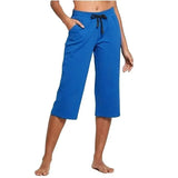 Waist Casual Sports Three-quarter Length Wide