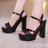 Super High Heels, Thick Heels, Waterproof Platform Sandals, Women's Extra Small Size Muffin Thick Soles, Models, Cheongsam, Walking