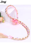 Blonde Cosplay Weaving Braid Tangled Rapunzel Princess Headband Hair Girl Wig Princess Girls Headband Kids Hair Hoop