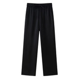 Women's Spring And Summer New Loose Wrinkle Effect Double Buckle Blazer Casual Trousers