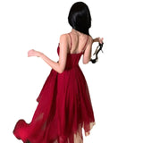 Zingj To Take Photos Of A Very Fairy Dress Female Bali Island Sanya Holiday Dress Sweet And Elegant Irregular Slip