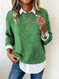 Sheintemu Autumn And Winter Long-Sleeved Round-Neck Casual Burst