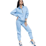 And Autumn 2025 Fashion Casual Hoodie Two Sets Of Long-Sleeved Solid Color Grip Velvet Feet Leisure