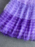 Mesh Long Skirt Casual High Waist Cascading Ruffle Midi Faldas Female Autumn Draped Saias 2023 New