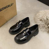 Mary Jane Single Shoe Woman 2025 New Autumn British Wind Pedal Small Leather Shoes Shallow Mouth Music Shoes Large
