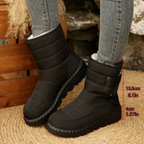 New Cloth In The Barrel Of Snow Boots Women's High-Top Waterproof Cotton Shoes Casual Short Cylinder Plus Velvet Large Cotton Boots