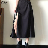Skirts Women A-line Lace-up Summer Empire Ins Hepburn High Street BF All-match Design Korean Fashion Casual Sexy