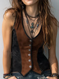 And Winter New Original Design Temperament Commuting Slim Thin Buckle Coat Sleeveless Outer