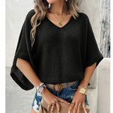 Beach Women's Casual Free-Fitting Bat Sleeve Holiday Beach