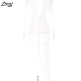 Side Split Pleated Evening Dress Women Sexy Slim High Waist Elegant Party Robe Bodycon Deep V Neck Bandage Ladies