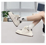 Small White Shoes Women 2025 Autumn New Students Thick Soles To Increase Sports Shoes Korean Version Of Casual