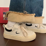 Design Sense Retro Red Shoes Women 2025 Thick-Bottom Bread Shoes In The Trend Of Small White