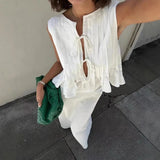 Women's ZA Summer New Fashion 100-Fold Cotton Shirt Skirt