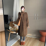And Winter Women's Clothing New Design Feeling Thick Loose Temperament Lazy Coat Long Sweater Cardigan
