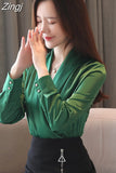 Satin Blouse Women Spring Autumn Casual Elegant Long Sleeve Women's Shirts New High Quality Clothing Tops Blusas