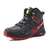 Outdoor Snow Boots High Help Plus Velvet Hiking Shoes Anti-Slip Thick And Lightweight Climbing Men's Cotton