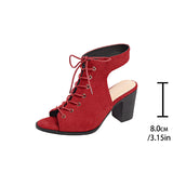 Toe Behind The Air Cool Boots Women In Front With Thick Heel High-Heeled Sandals