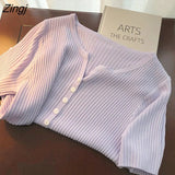 Women Popular Simple All-match Hot Sale Summer Clothing Solid Slim Young Ladies Leisure New Arrival Trendy Korean