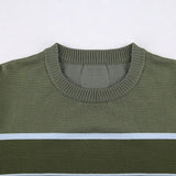 Patchwork Striped Knit SweaterOutfit