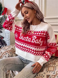 And Winter New Loose Simple Round Collar Knitted Knitted Christmas