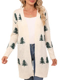 And Winter New Sweater Women's Knitted Loose Christmas Cedar Embroidered Cardigan