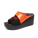 Fish Mouth Slippers Women Wear 2025 Summer New Dew Thick Bottom Height Of A Word Drag Slope And Cool