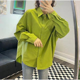 Zingj Quality Pure Cotton Han Fan Lazy Wind Doll Style Loose Long Sleeve Design Sense Shirt Female 2024 Spring Shirt