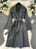 And Simple Sweater Coat Long Fashion Knitted Cardigan Coat Women's