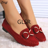 women's loafers Solid Colors Flat ballet shoes Bow Knot Lazy loafers Shallow Casual Slip On Shoes scarpe