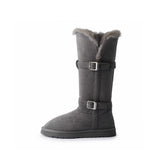Wearing Brown Thick-Sled Hairy Boots 2025 Winter Plus Velvet Cotton Shoes To Keep Warm Northeast Snow