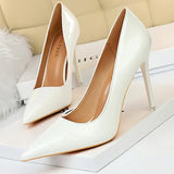 Shoes Fashion Woman Pumps Patent Leather High Heels Stiletto Heels Occupation OL Office Shoes Sexy Heels Plus Size