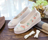 Zingj Shoes Round Head Spring And Autumn Ancient Style Students Embroidered Cloth Shoes Ancient Costume Stage Play Dance Shoes Women's Shoes Single